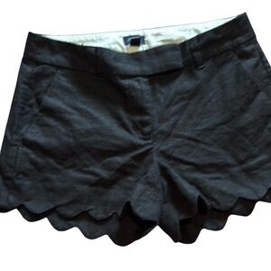 J. Crew Black Scalloped Shorts